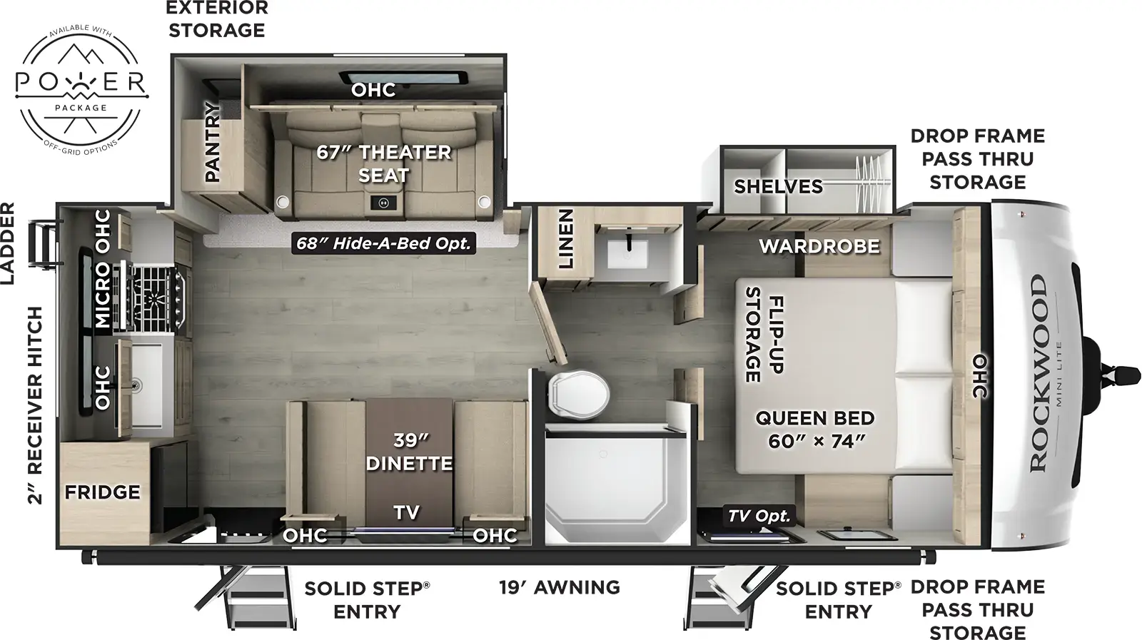 Rockwood Mini Lite 2515S Floorplan